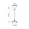 Подвес стандартный тип D треку 5040xx-(F)/(R) 1,5 м Quattro Lightstar 504176-FR1