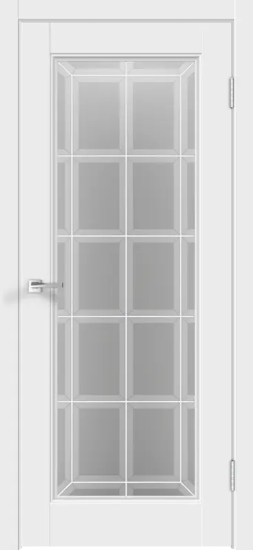 Межкомнатная дверь VILLA 4V Белый эмалит (Английская решётка)