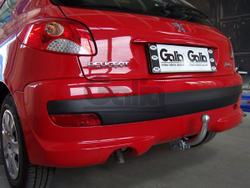 Оцинкованный фаркоп на Peugeot 206 хетчбек 2003-2010 (без электрики), Galia P029A