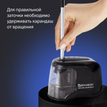 Точилка электрическая BRAUBERG "JET" питание от 4 батареек АА спиралевидное лезвие (2 штуки в упаковке)