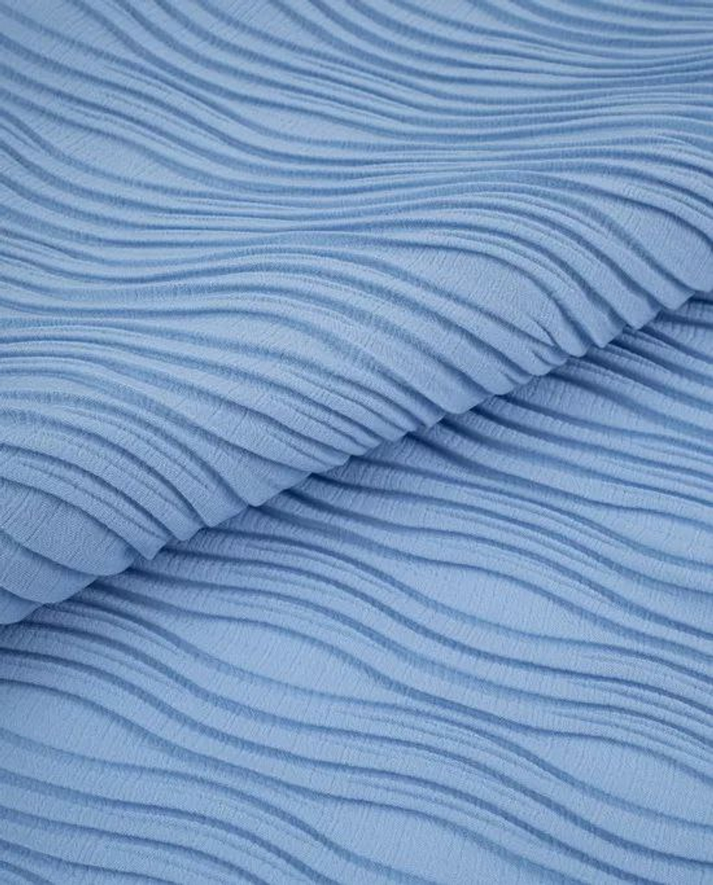 Шифон (плиссе). Цвет- Голубой