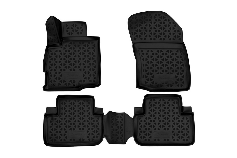Коврики Standard, 3D в салон MITSUBISHI Outlander, 2012-2014, 2014-  4 шт. (полиуретан, чёрные) Element.ORIG-3D.35.28.210