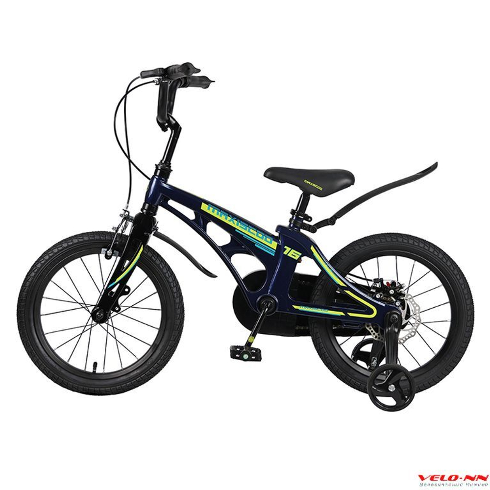 Велосипед 16" MAXISCOO Cosmic Стандарт, синий перламутр