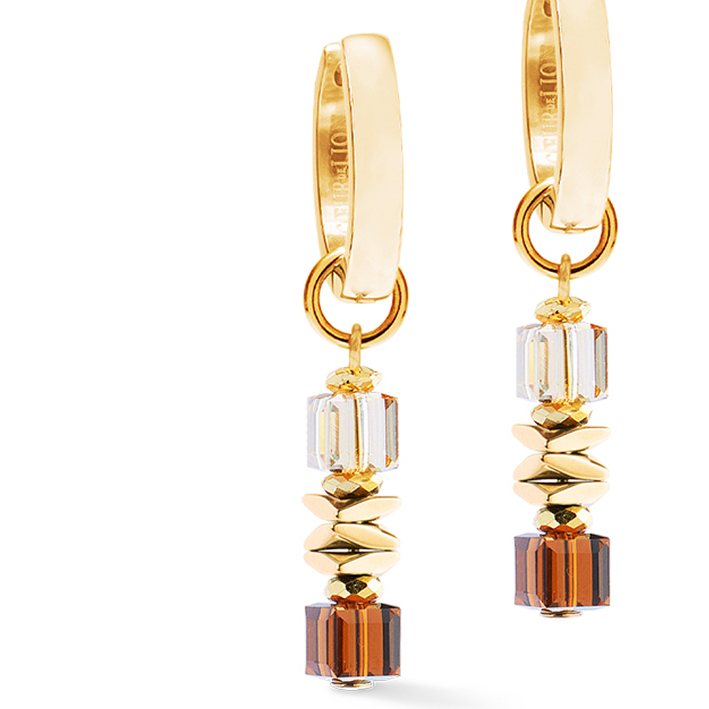 Серьги Coeur de Lion Brown-Gold 3044/21-1116