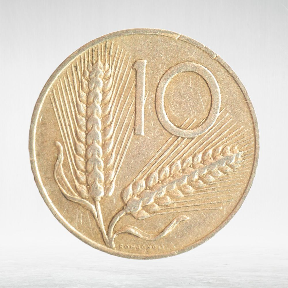 Italy 10 Lire 1953 R, VF