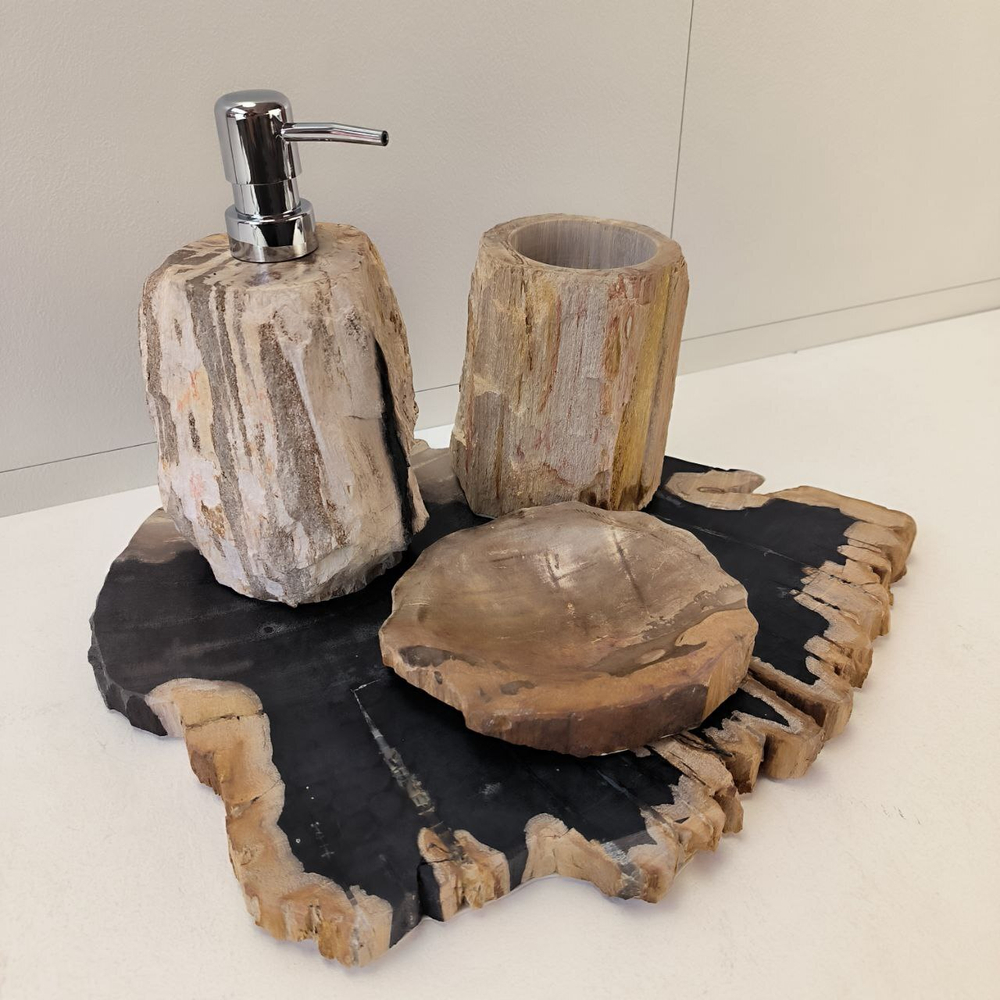 Набор из окаменелого дерева 4 предм Fossil Set NF-63292 поднос 149