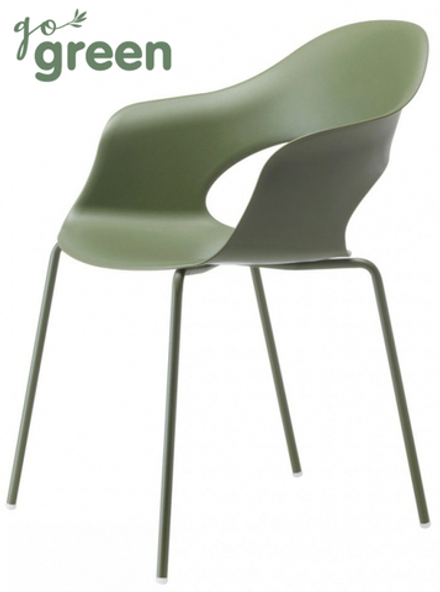 Кресло пластиковое Scab Design Lady B Go Green, оливковый