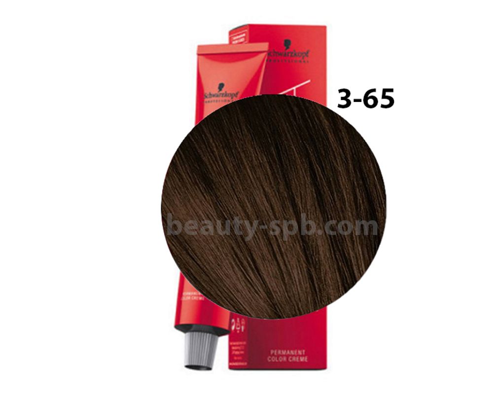 Schwarzkopf Professional краска для волос Игора цвет 3-65 Темный коричневый шоколадный золотистый 60мл