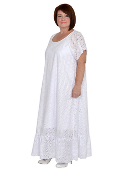 Платье из батиста Ариэль белое