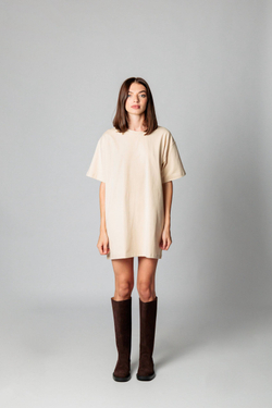 Платье-футболка женская арт. Н-05 цвет "светло- бежевый"