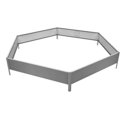 Клумба многоугольная оцинкованная с ножками 1 ярус RAL 7004 Сигнальный серый