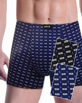 Трусы мужские боксеры (2шт) Bokai 927 BK,синий-серый