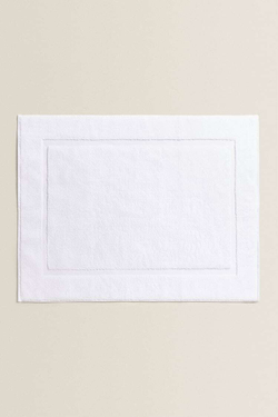 ZARA HOME КОВРИК ДЛЯ ВАННОЙ ИЗ МЯГКОЙ ТКАНИ, БЕЛЫЙ
