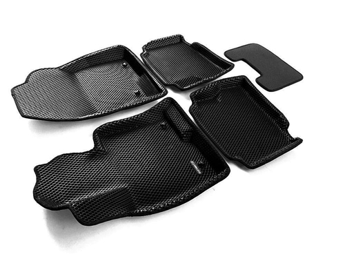 Коврики салона для MAZDA CX-9 (2017-) Euromat 3D EVA черные Арт EM3DEVA-003401