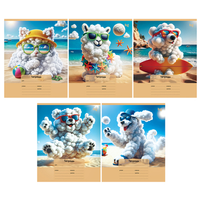 Тетрадь 12л., клетка BG "Веселое облако"