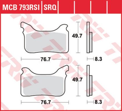 Колодки тормозные дисковые TRW MCB793SRQ