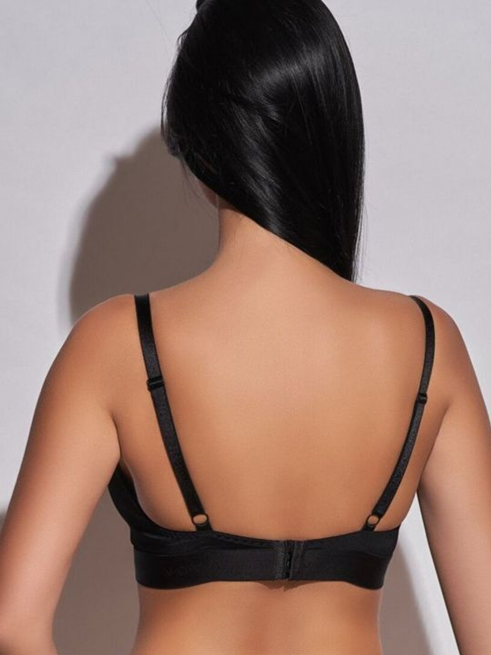 Легкий бюстгальтер-бралетт без каркасов Liza (Размер: XL) (Цвет: черный)
