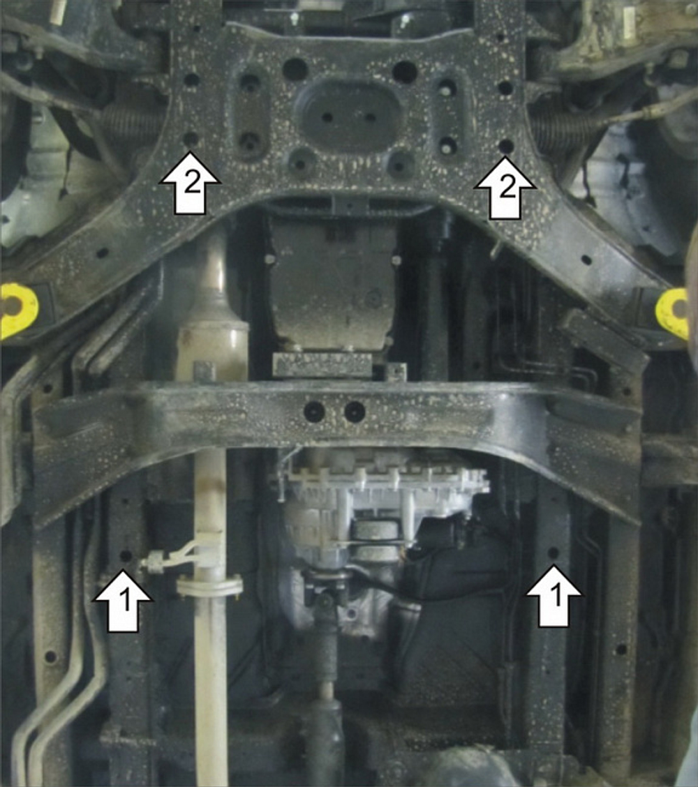 Защита стальная 3 мм КПП;РК Ssang Yong Stavic; 4WD;  V=2,0D; АКПП; с 2013 г.в.  MOTODOR.12808