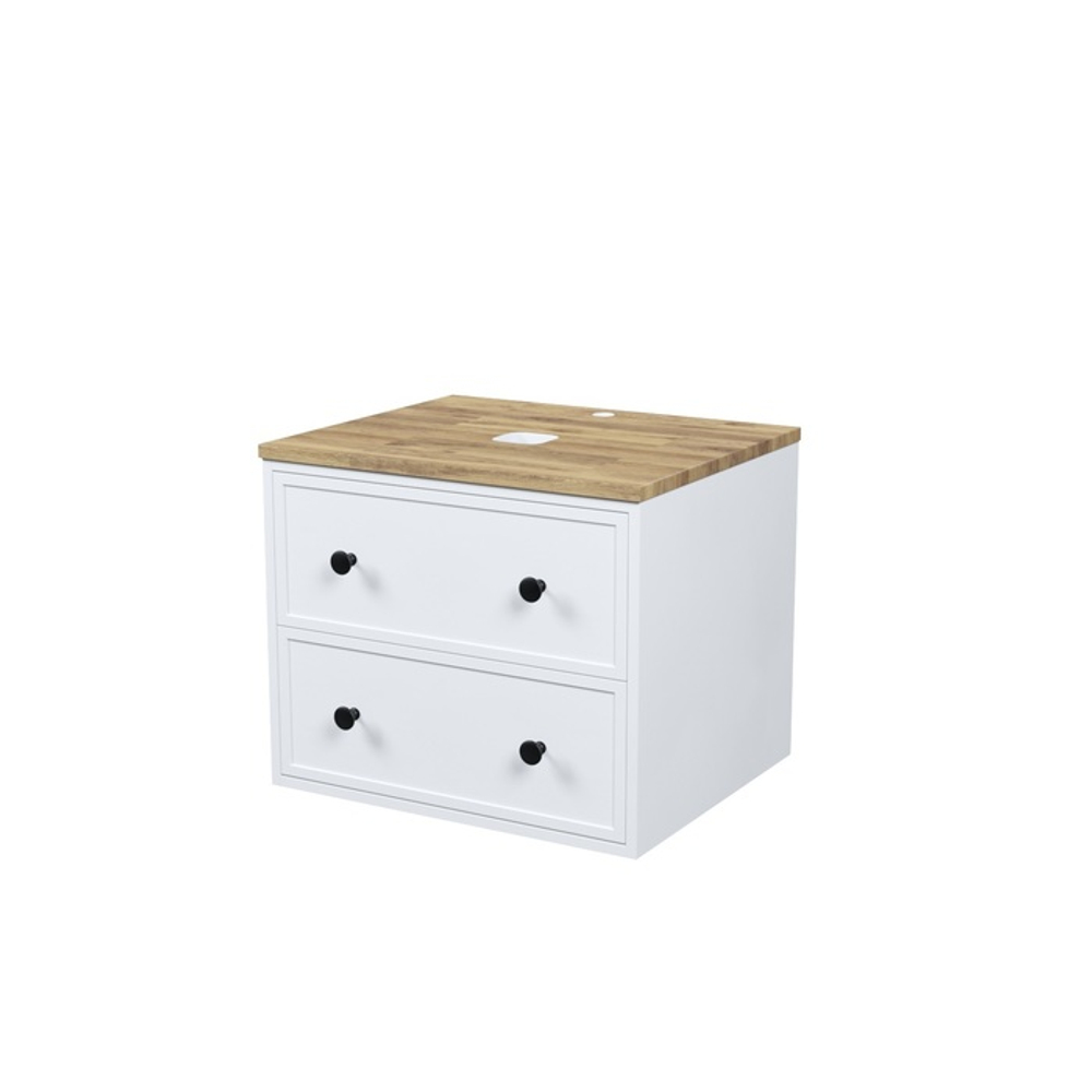 Тумба подвесная IDDIS Torr, со столешницей, 60 см, белый матовый, TOR60WBi95K