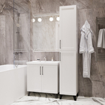 Тумба д/ванной "РИФ-80" 2 створки  белый под рак."Fest- 80"  мебельный (Sanita Luxe)(ПВХ)