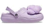 Lazy Oaf x Crocs Classic clog classic warm cotton trendy hole shoes for men and women with the same crystal purple