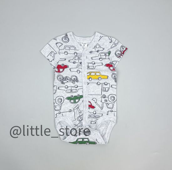 Боди хлопковое "Машинки" (короткий рукав)