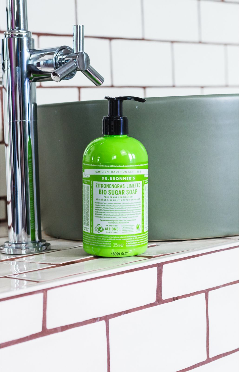 Dr. Bronner’s Lemongrass & Lime - жидкое мыло для тела и волос /   355  ml  / GTIN 0018787830550