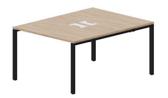 Составной стол Strike на 2 рабочих места 1180х1566х750мм (2 металлических аутлета)