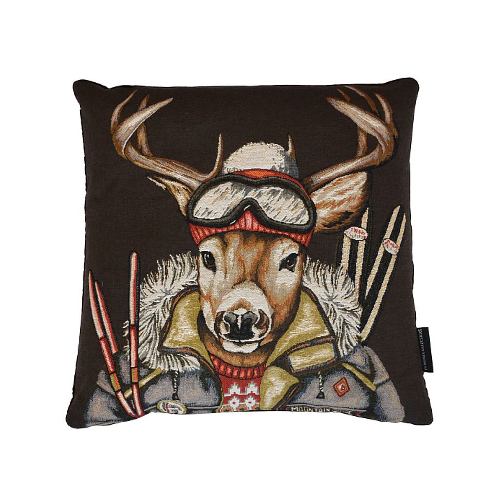 Подушка "Олень/хаски/сенбернар-лыжник"