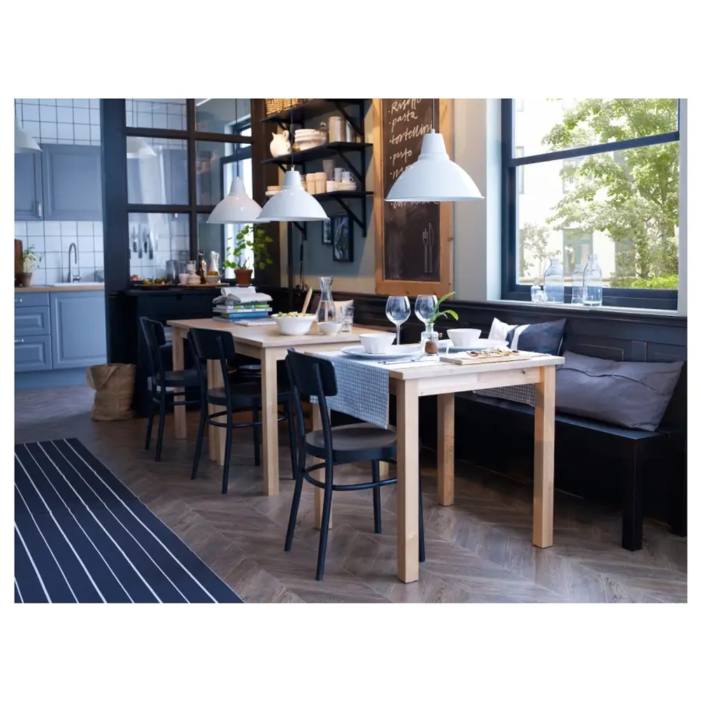 Стул деревянный - IKEA IDOLF, 80х42х47 см, черный, ИДОЛЬФ ИКЕА