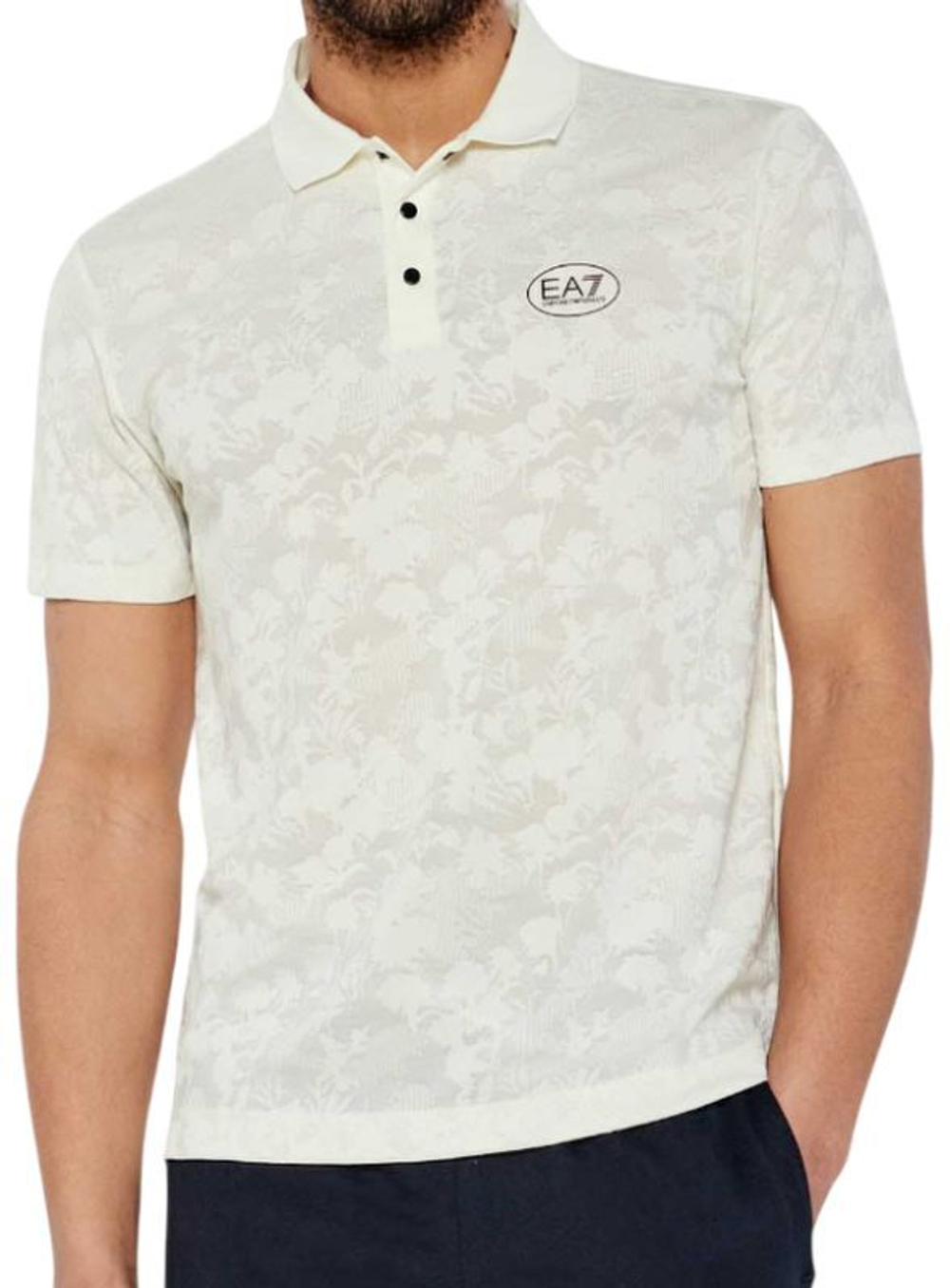 Мужское теннисное поло EA7 Man Jersey - Бежевый