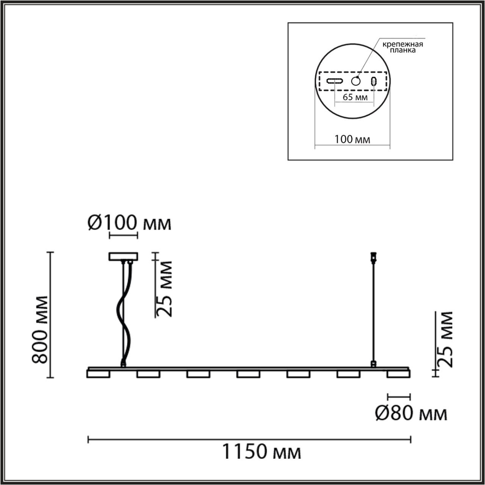 8117/7 LN Светильник GX53 7*7Вт 220В IP20 COMFI