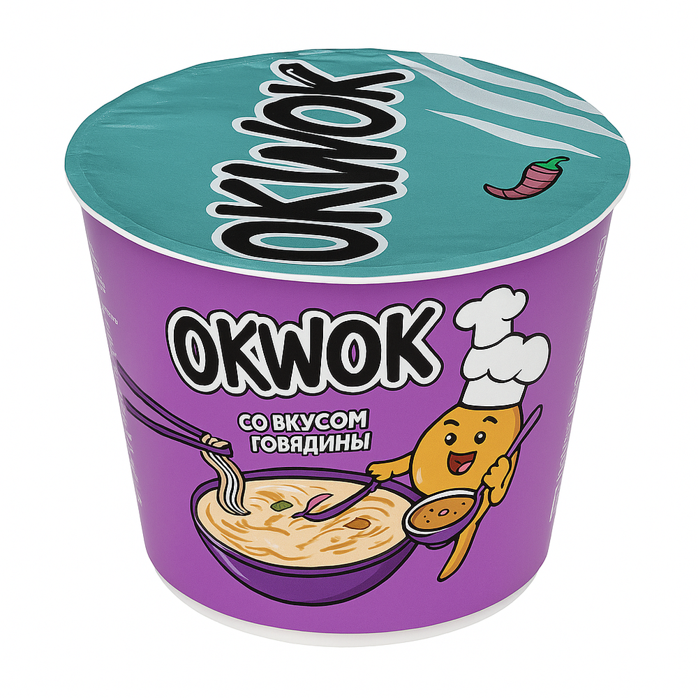 Лапша OKwok чашка говядина Сальса 120 гр