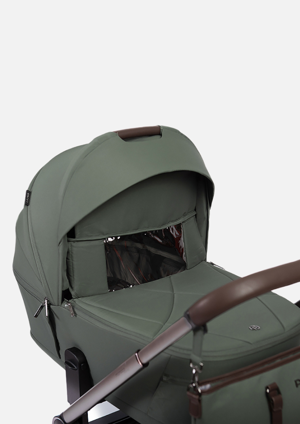 Peppy Коляска детская Monaco thermo 2 в 1 Green (зеленый), рама серо-коричневая