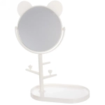 Зеркало настольное одностороннее на подставке «High Tech - LAKI», цвет белый, h-32см d-15см