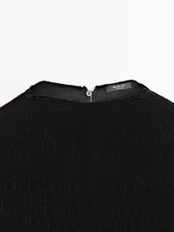 Massimo Dutti Бархатный топ, черный