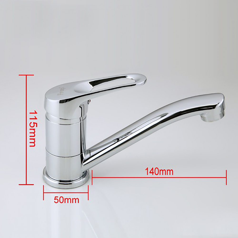 Смеситель для кухни 35к F4514-2-B FRAP (плоский пов.излив, п/гайку, хром, силумин)