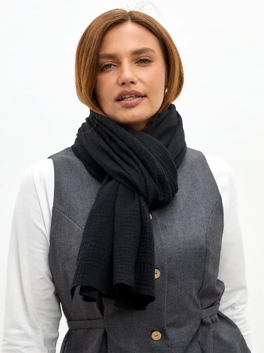 Шарф палантин из муслина