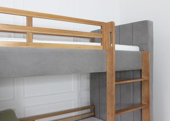 Кровать двухъярусная Cosy антивандальная ткань (серый)