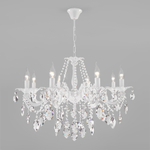 Подвесная люстра 10108/8 белый/прозрачный хрусталь Strotskis