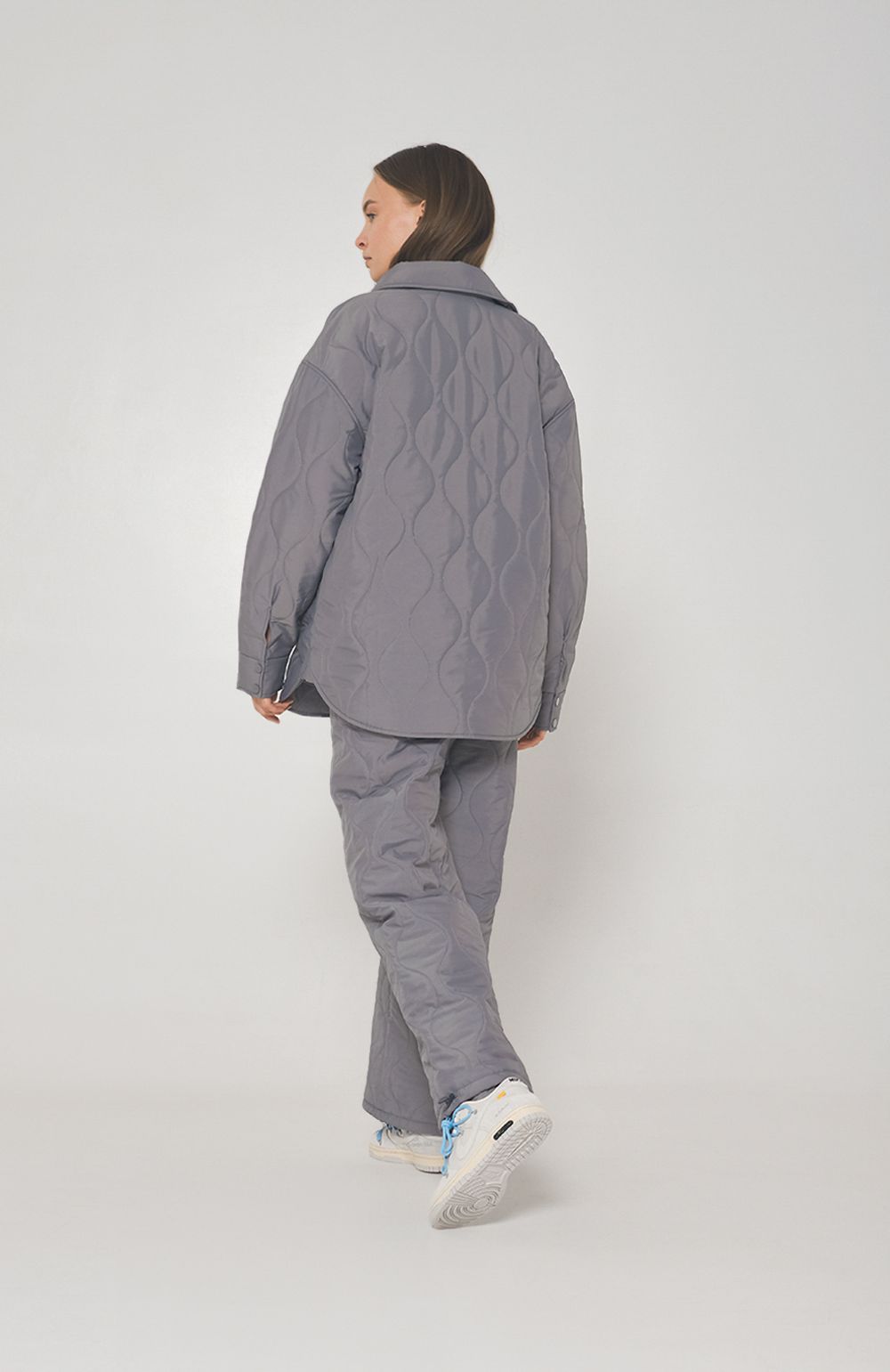 Брюки Alexandra Talalay стёганые AT019 серые