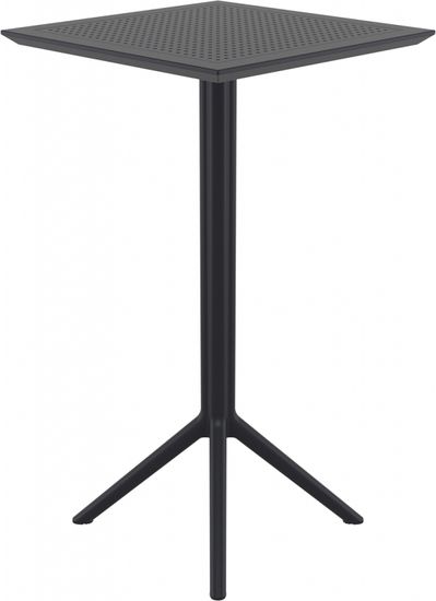 Стол пластиковый барный складной Sky Folding Bar черный Table 60 Турция