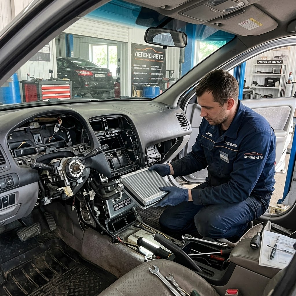 Радиатор печки замена