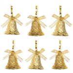 Украшение «Колокольчики» 3,5 см (набор 6шт), Золото