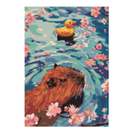 Картина по номерам 20*28,5см "Капибара с уточкой" (Lori)