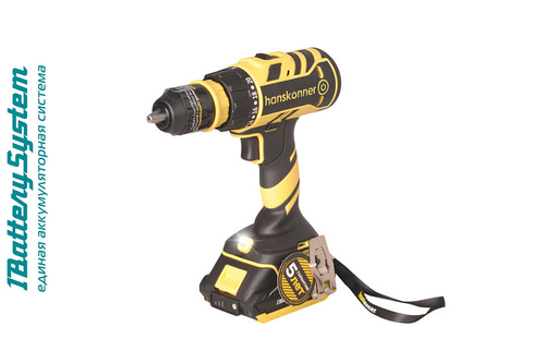 Аккумуляторный шуруповерт Hanskonner HCD1865C
