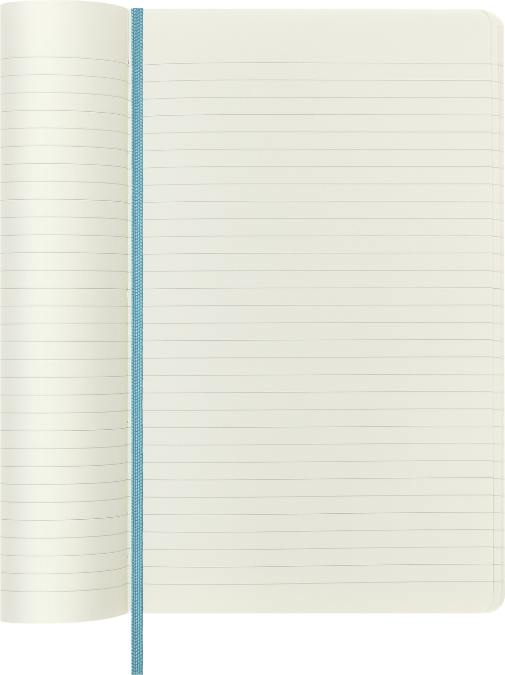 Блокнот Moleskine Classic Soft (QP616B35) Large 130х210мм 192стр. линейка мягкая обложка фиксирующая резинка голубой