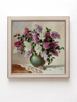 Картины на стену интерьерная на холсте 4 шт, 23*23 см