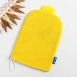 3612504 Мочалка детская для купания «Утёнок», варежка, из махры