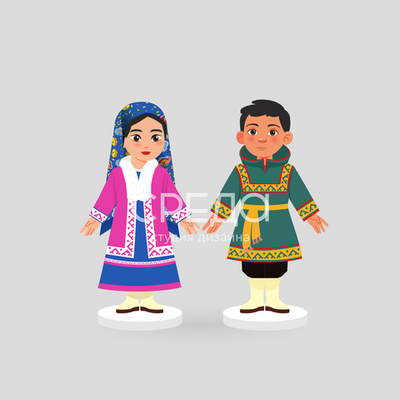 Большие стойки "Хантыйский костюм"